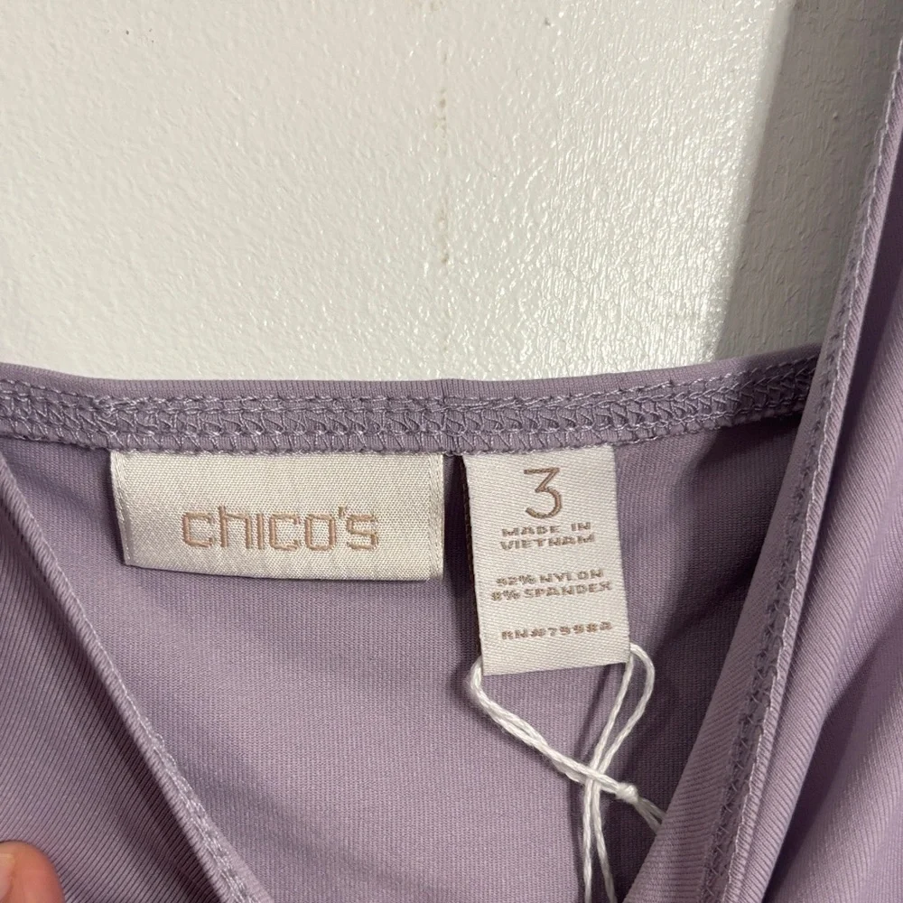 Chico's Soft Scoop Tank Top - Lavender - Picture 2 of 5